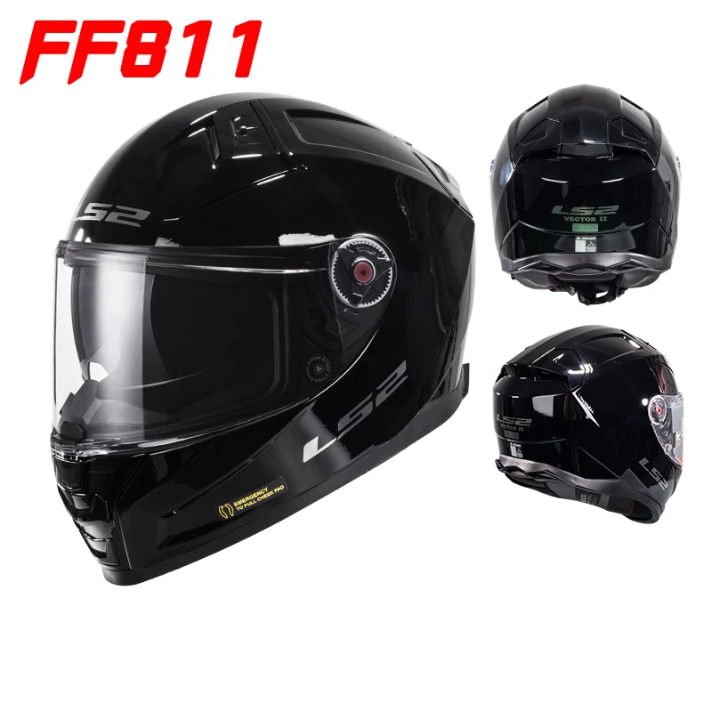 

100% LS2 FF811 Veotor 6k шлемы из углеродного волокна на все лицо мотоциклетные шлемы с двойными линзами гоночные шлемы