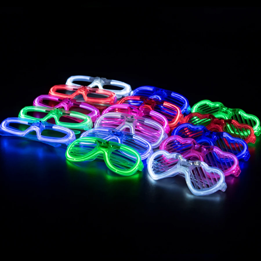 10/20/30/40/50 Pcs Glow in the Dark Led Glasses Light Up Sunglasses Neon Party Favors Glow Glasses for Kids Adults Party Supply images - 6