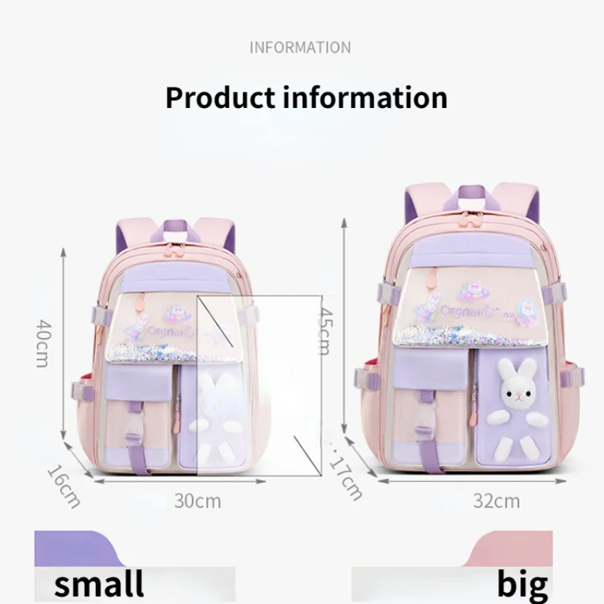 Children's Backpack For Girl School Primary Bags Children Backpacks Large Capacity Bag Waterproof Multiple Pockets Schoolbags