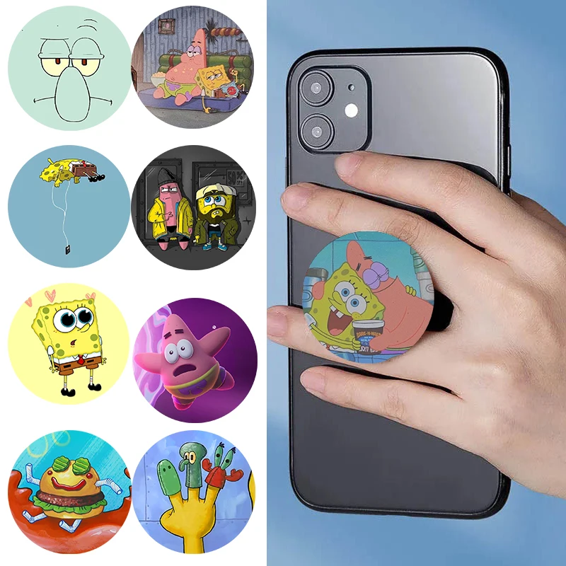 

Stand for Cell Phone Cases American Anime Kawaii SpongeBob Popping Holder for Phone Попсокет Grip Tok Desktop Cellphone Bracket