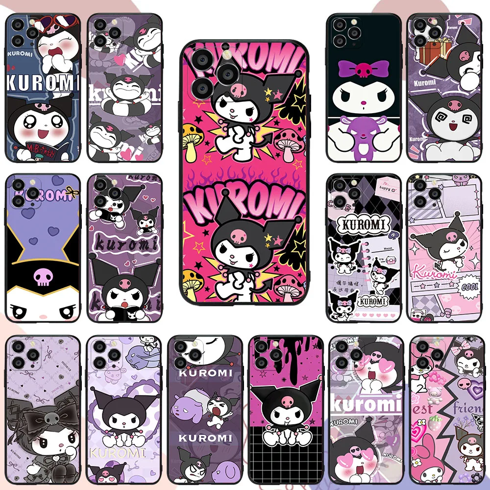 Силиконовый чехол UR-55 Sanrio Kuromi для Samsung J2 J4 J5 J6 J7 S7 S8 S9 S10 Edge Core Prime Pro Lite Plus