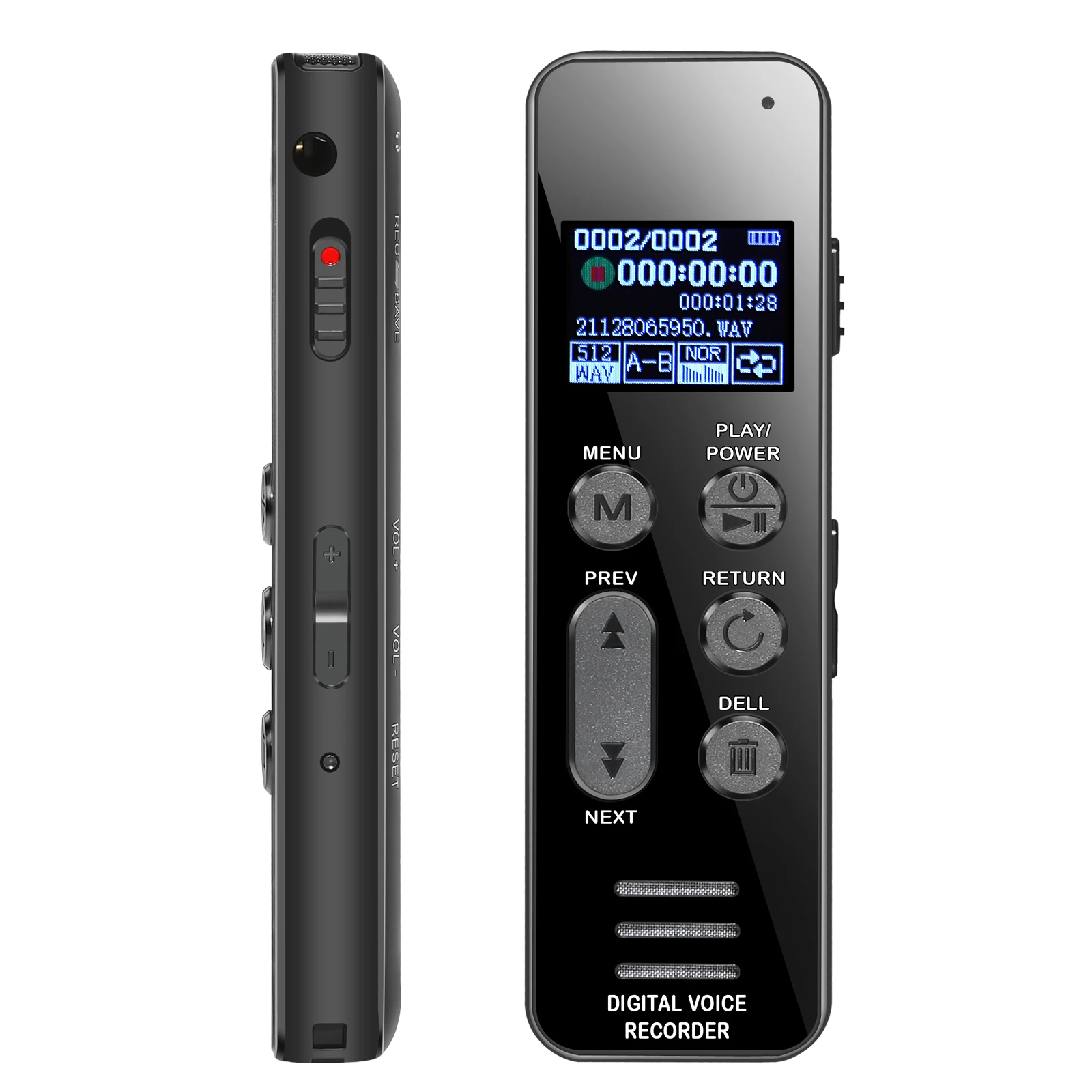 V63 Digital Voice Recorder 1050mAH Battery 111H Long Working
