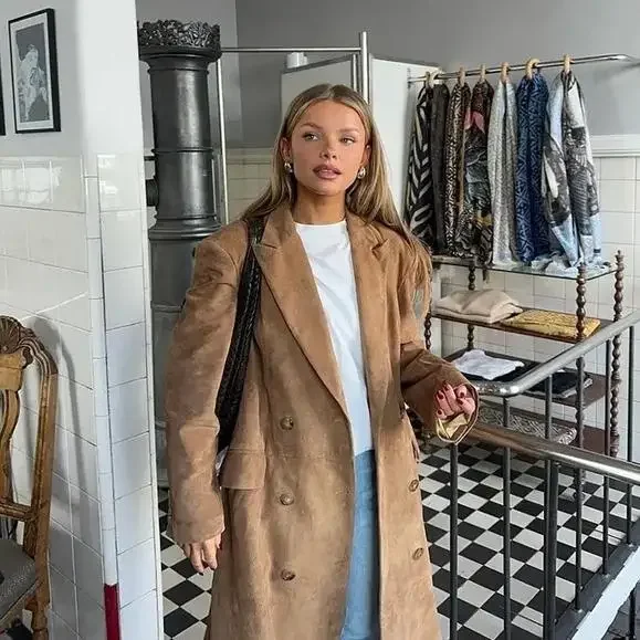 Осенняя новая трансграничная женская одежда винтажная элегантная длинная