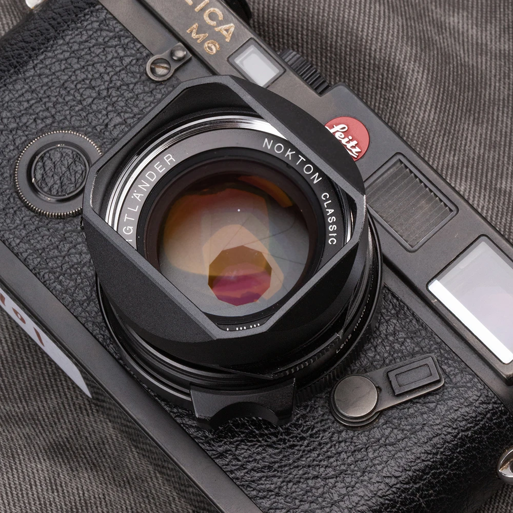 Фото Легкая квадратная металлическая бленда для Voigtlander 35 мм F1.4 для VM 40 1.4 50 1.5 для Leica 35F2aa, бленда с крышкой №4
