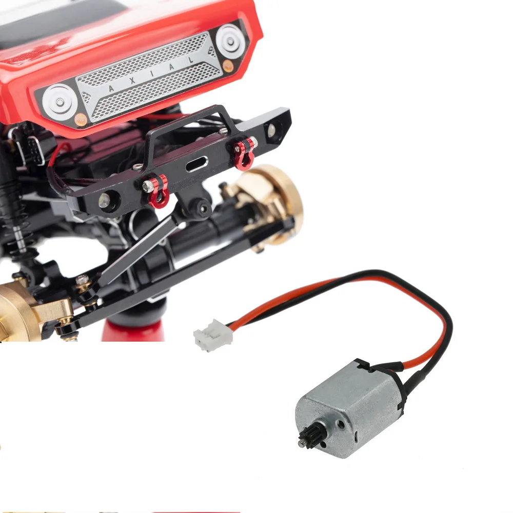 SPGCM 1/24 Axial SCX24 90081 C10 66T 030 Motor 12T Metal Tooth Brush Motor Ball Bearing Motor support 2S lipo Low Noise
