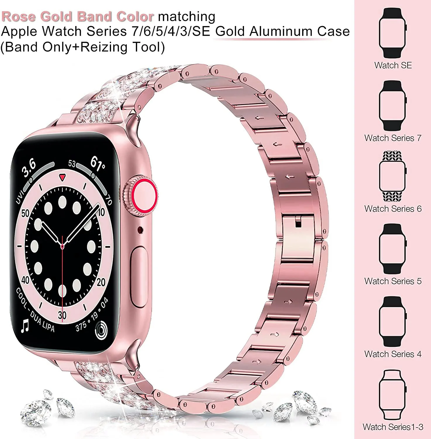 Браслет из нержавеющей стали для Apple Watch band 40 мм 44 38 42 | Наручные часы
