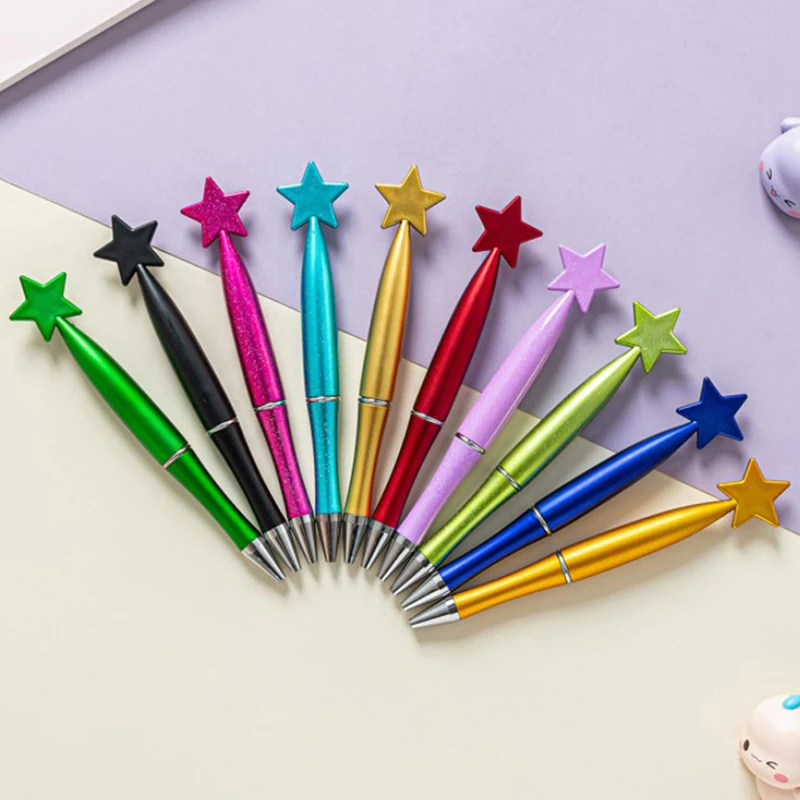 

5 шт., милые шариковые ручки со звездами, школьные и офисные ручки, канцелярские принадлежности, ручки, корейские канцелярские ручки для пись...