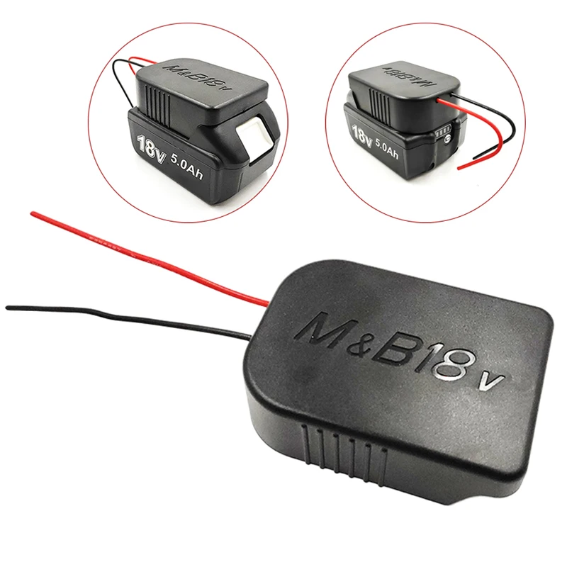Battery Adapters For Makita&Bosch 18V Power Connector Adapter Dock Holder With 14 Awg Wires Connectors Power Black