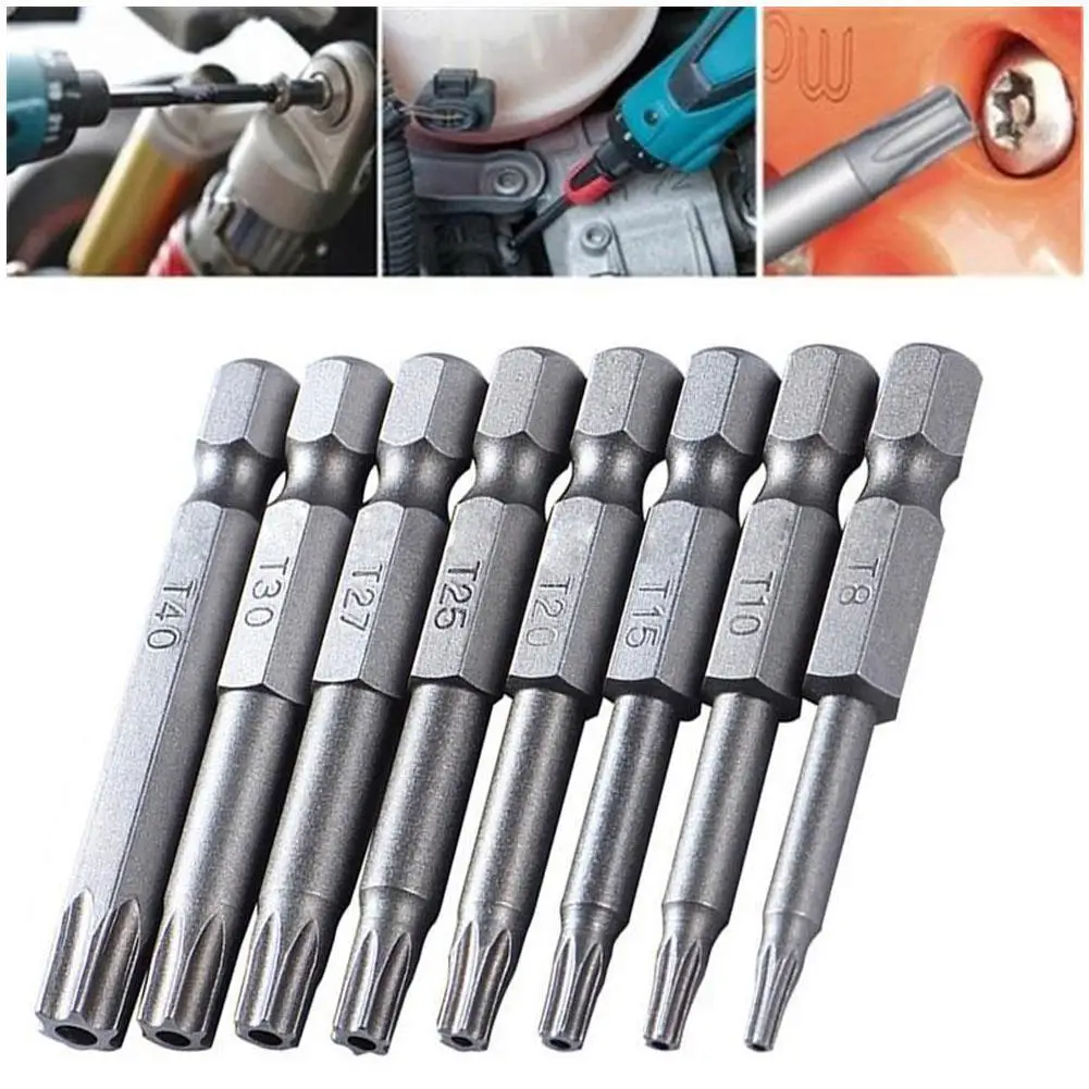 50/75/100/150 мм 1/4 &quotзащитные биты Torx с шестигранным хвостовиком T7 T8 T10 T15 T20 T25 T27 T30 T40