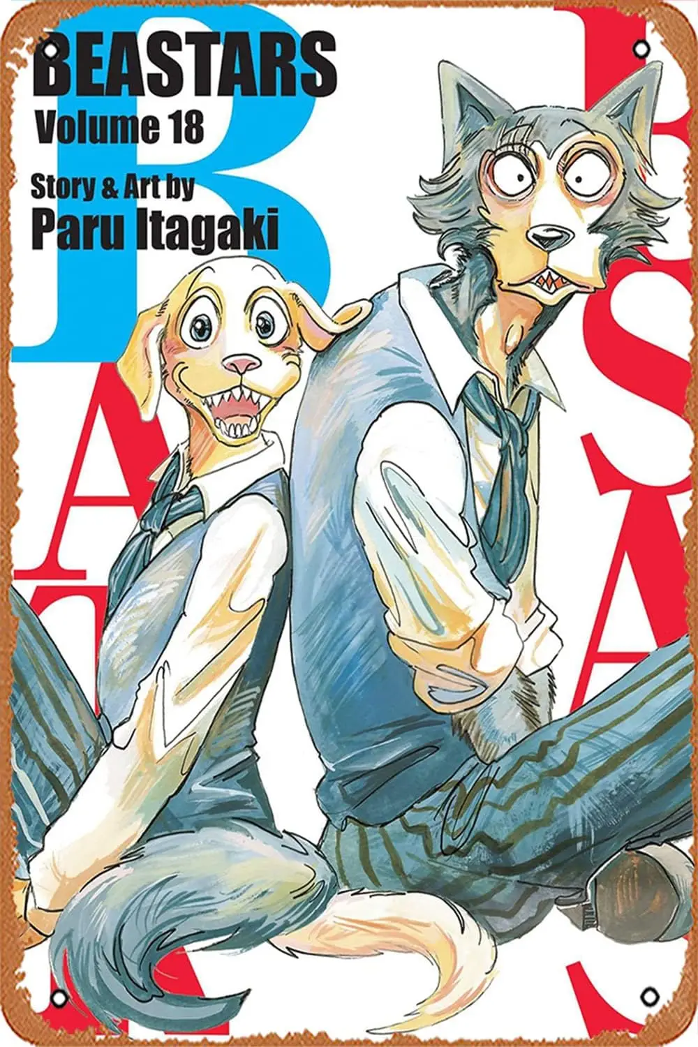 

Beastars: объем 18 Ретро металлический знак винтажный жестяной знак, комикс стиль, кинотеатр, паб, пивоварня, кафе, декор стен
