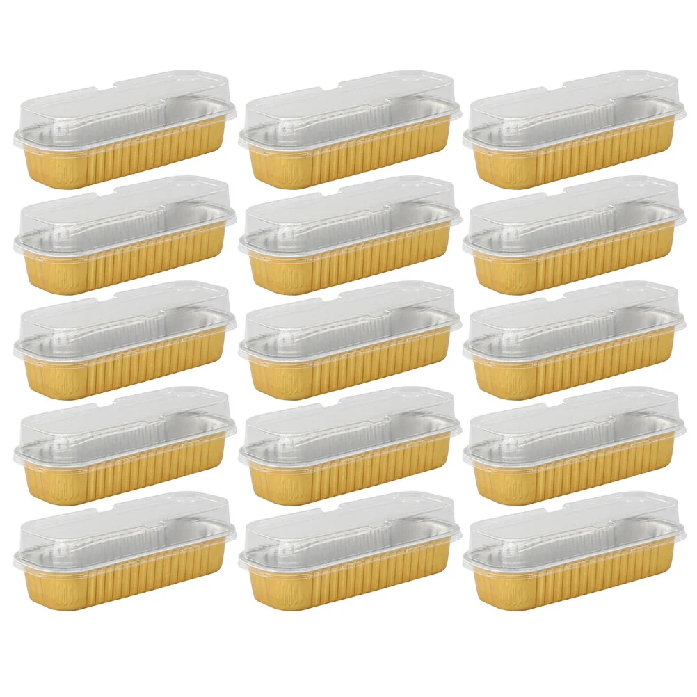 

Pans Box Food Baking Cake Container Containers Disposable Pan Mini Loaf Muffin Aluminum Lids Go Tins Oven Compact Thickened