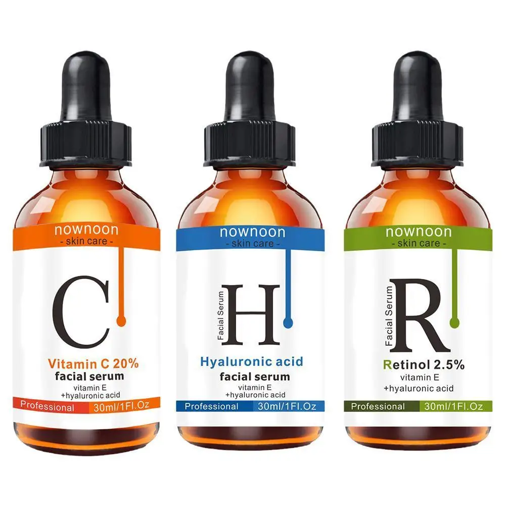 

30ml Vitamin C Serum, Retinol Serum and Hyaluronic Acid Serum Facial Serum Anti Wrinkle Remove Dark Spots Whitening Facial