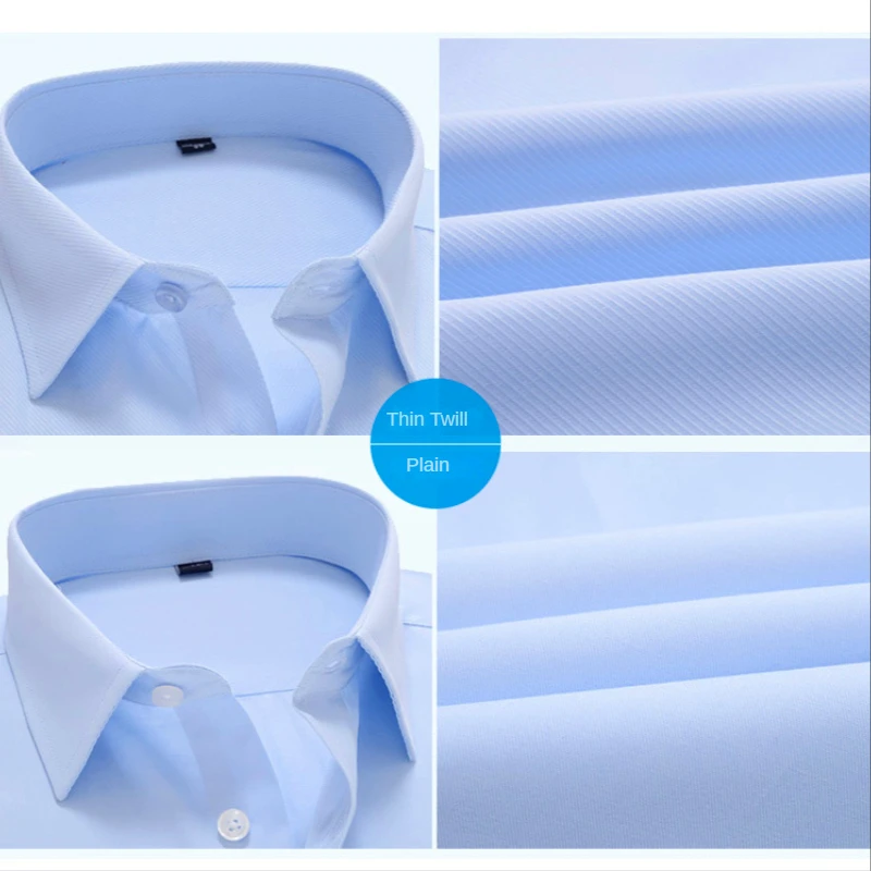 Мужская однотонная Базовая рубашка Классическая оверсайз с длинными рукавами и