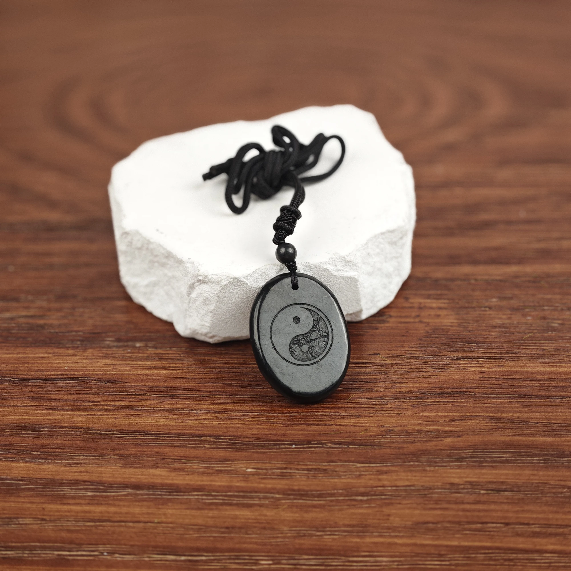 Натуральное ожерелье с подвеской Shungite искусственным исцеляющим кристаллом для