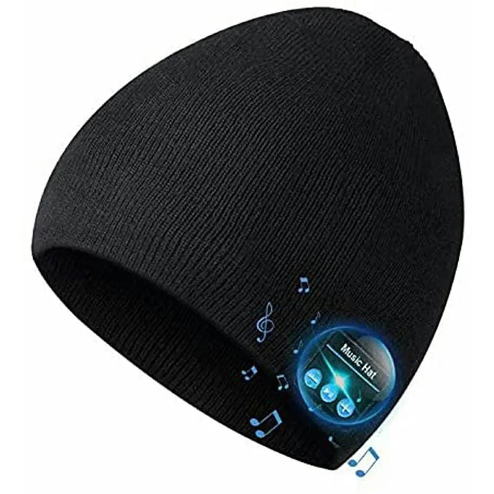 

Bluetooth Earphone Music Hat Winter Wireless Headphone Cap Headset Mic Outdoor Cycling Hiking LED Light Knitted Hat For Xiaomi