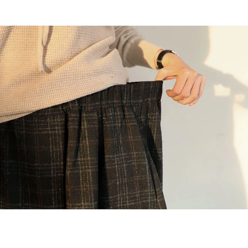 Женские свободные широкие брюки с эластичным поясом