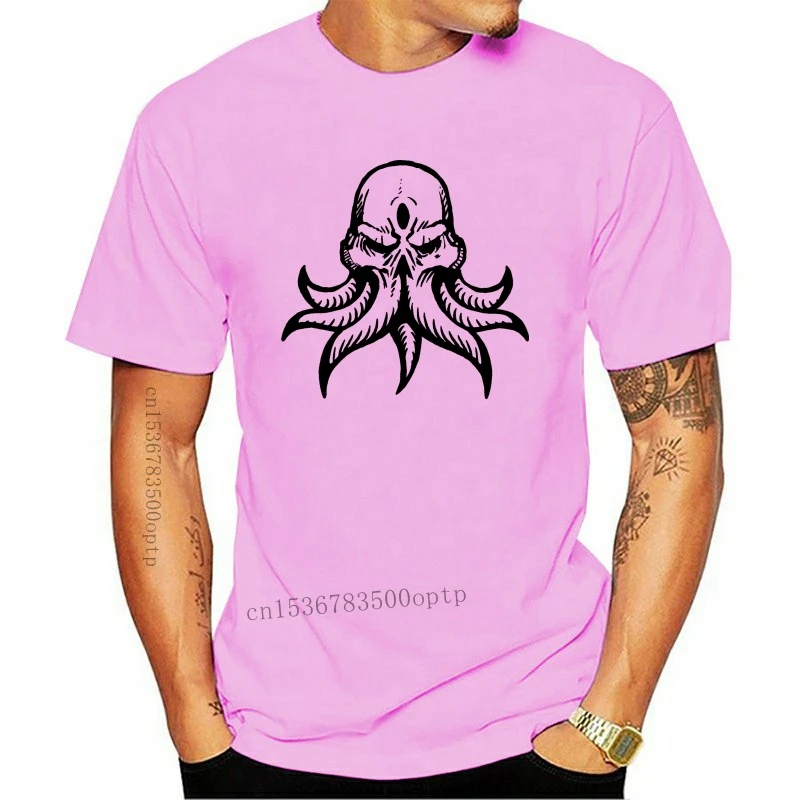 

Man Clothing New Call Of Cthulhu Octopus Head Print Casual Mens o-neck Harajuku T Shirts And Fashion Men's Basic Short Sleeve T-