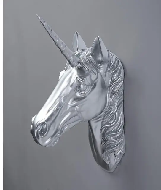 

Resin animal head deer head horse head unicorn wall hanging wall decorations culpture crafts statue wholesale factory outlet