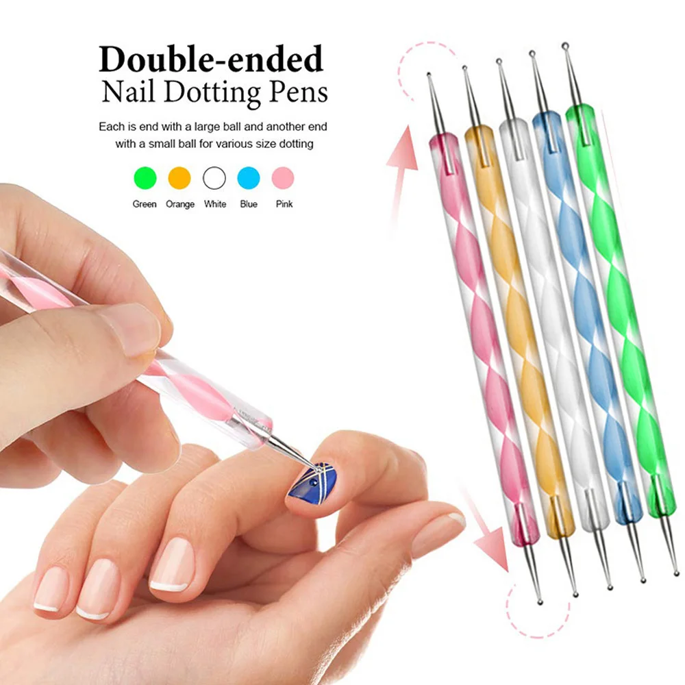 

1/5pcs Crayon Wax Dotting Pen Point Rhinestone Flower Self-Adhesive Gems Nail Picker Pencil Tool Manicure Jewelry Supplies MU7TS