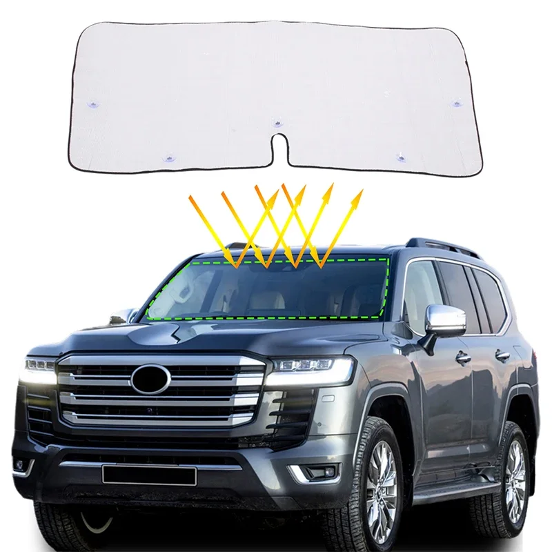 Солнцезащитный козырек для Toyota Land Cruiser 2016-2022 защита от УФ-лучей