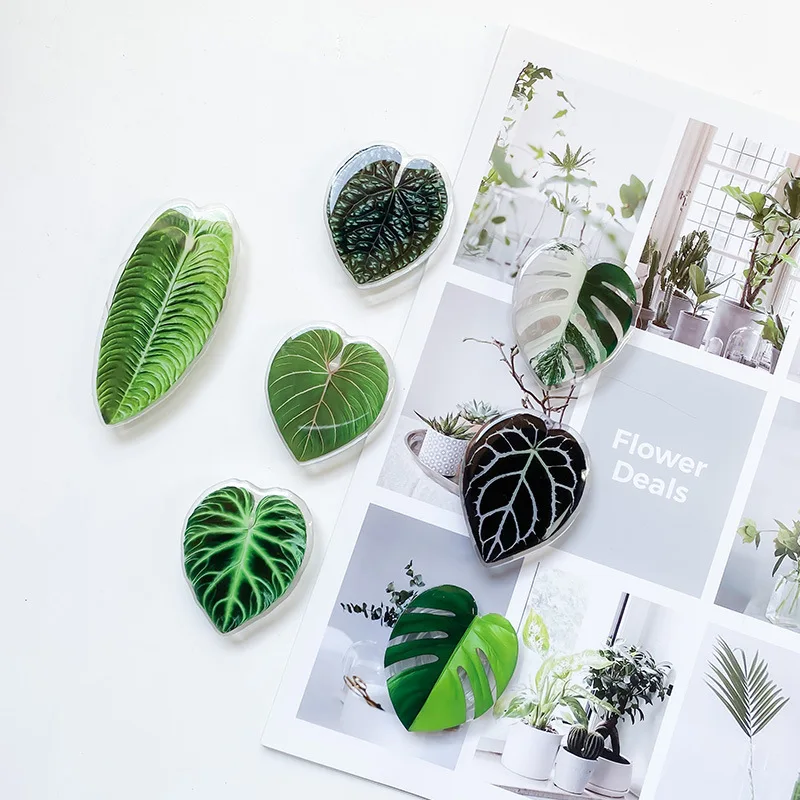 folding support air sac grip tok for phone green leaf design telephone holder grip for women cellphone accessories wholesale free global shipping