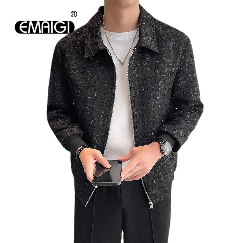 

Autumn Jacket Men's Korean Streetwear Fashion Loose Casual Vintage Jacket Coat Male Spring Overcoat