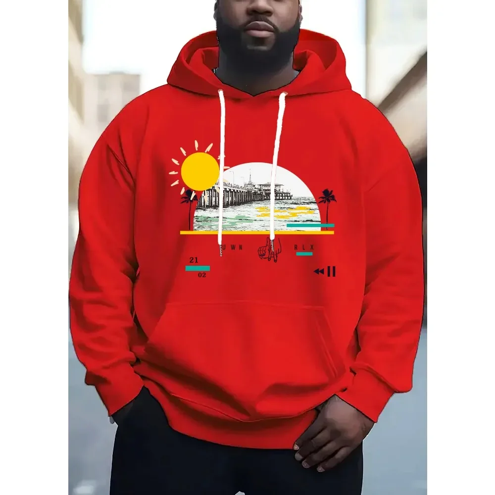 TOQUCL Sunshine толстовка большого размера мужские толстовки в стиле хип-хоп уличная