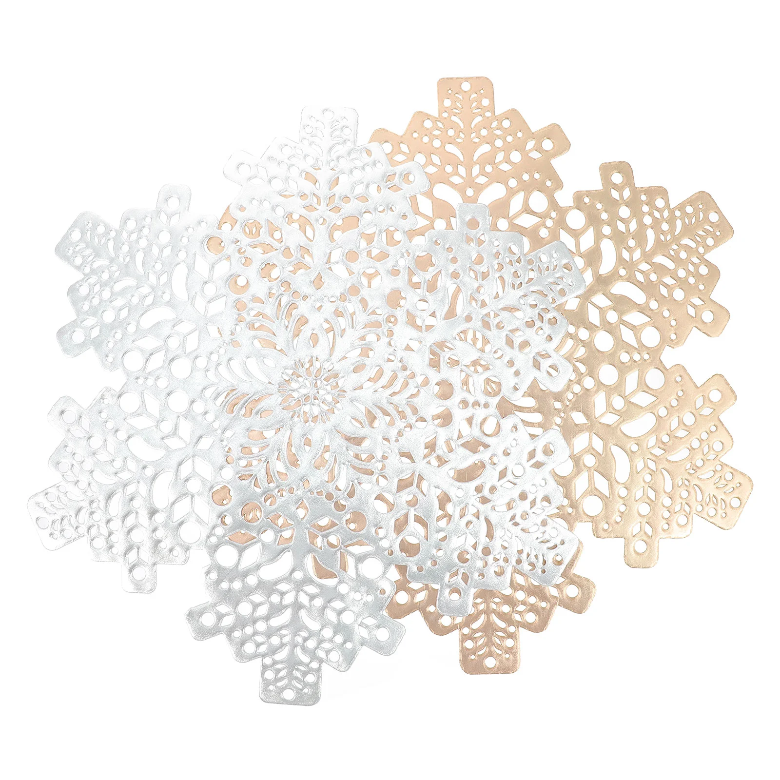 

Mat Table Placemat Snowflake Coasterschristmas Placemats Mats Coaster Holiday Pad Drinking Dinning Decorative Doilies Pot Dinner