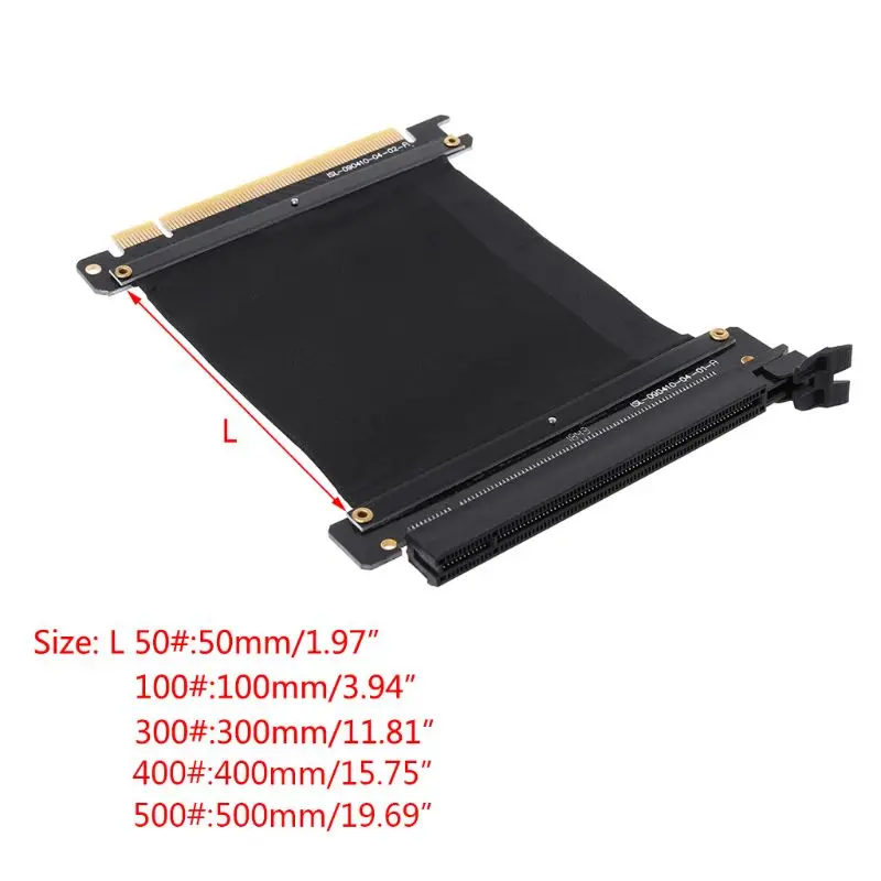 Полноскоростной PCIE X16 Riser Screened Extender с защитой от помех для вертикального