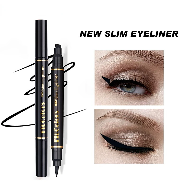 

150PCS 2 In1 Black Eyeliner Waterproof Korean Cosmetics Makeup