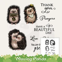 cute little hedgehog girl metal cutting dies clear stamp scrapbooking crafts decor diy cut dies silicone stamps for cards diary