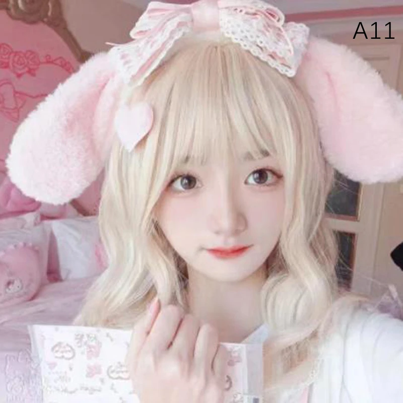 

Women Rabbit Ears Hairbands Cosplay Bunny Ear Headband Kawaii Furry Ears Masquerade Anime Party Headwear Lolita Hair Accessories