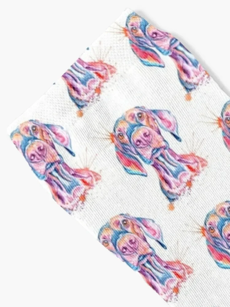 Крупные венгерские Vizsla Акварельная Художественная печать носки футбольные