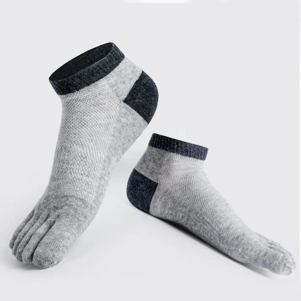 

Summer Short Cotton Toe Socks Breathable Anti-slip Invisible Mesh Socks Five-Finger Socks Men's Socks Five Toe Socks