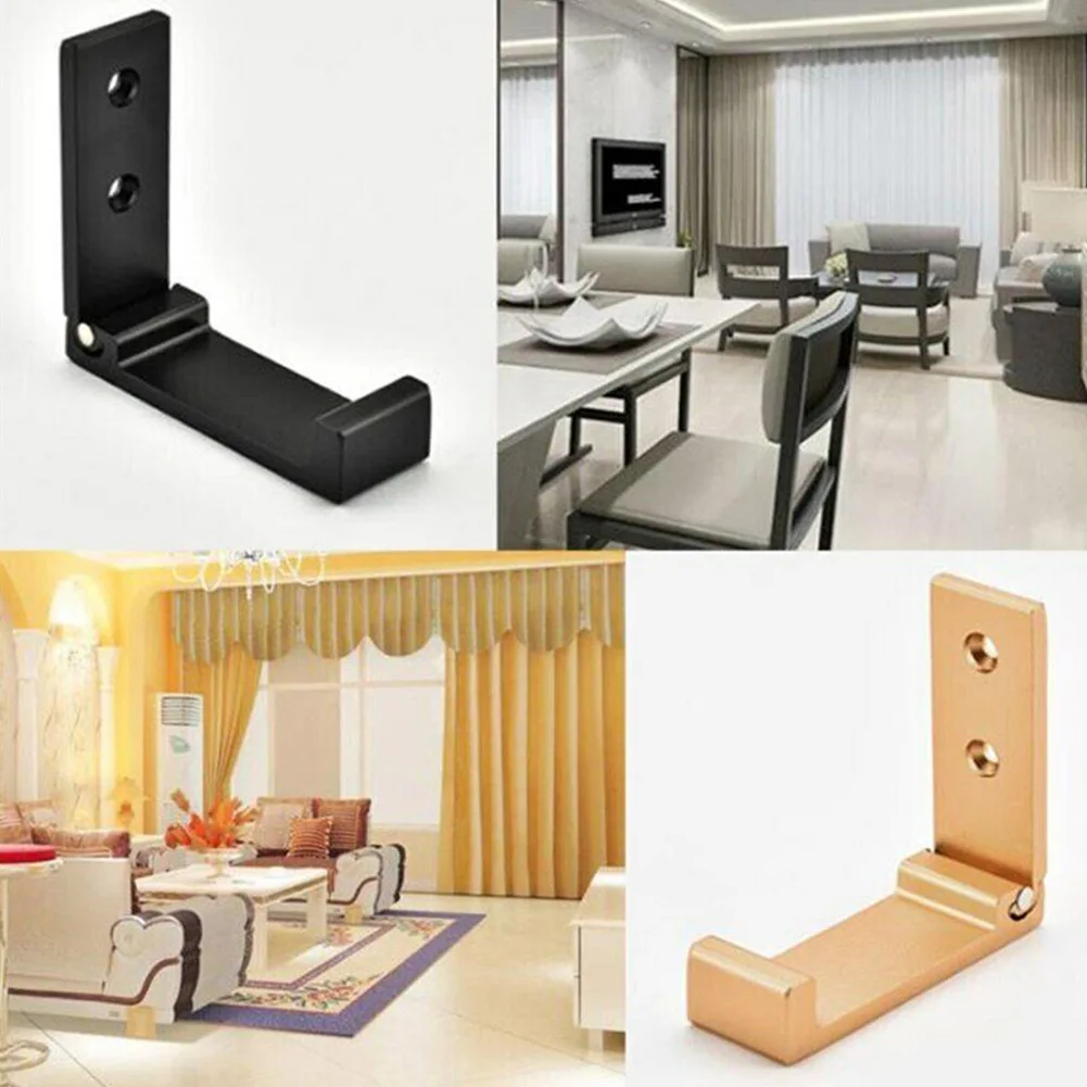 

Hangers Folding Hook Living Room Office Aluminum Alloy Black/Silver/Gold Convenient Foldable Dedign High Quality