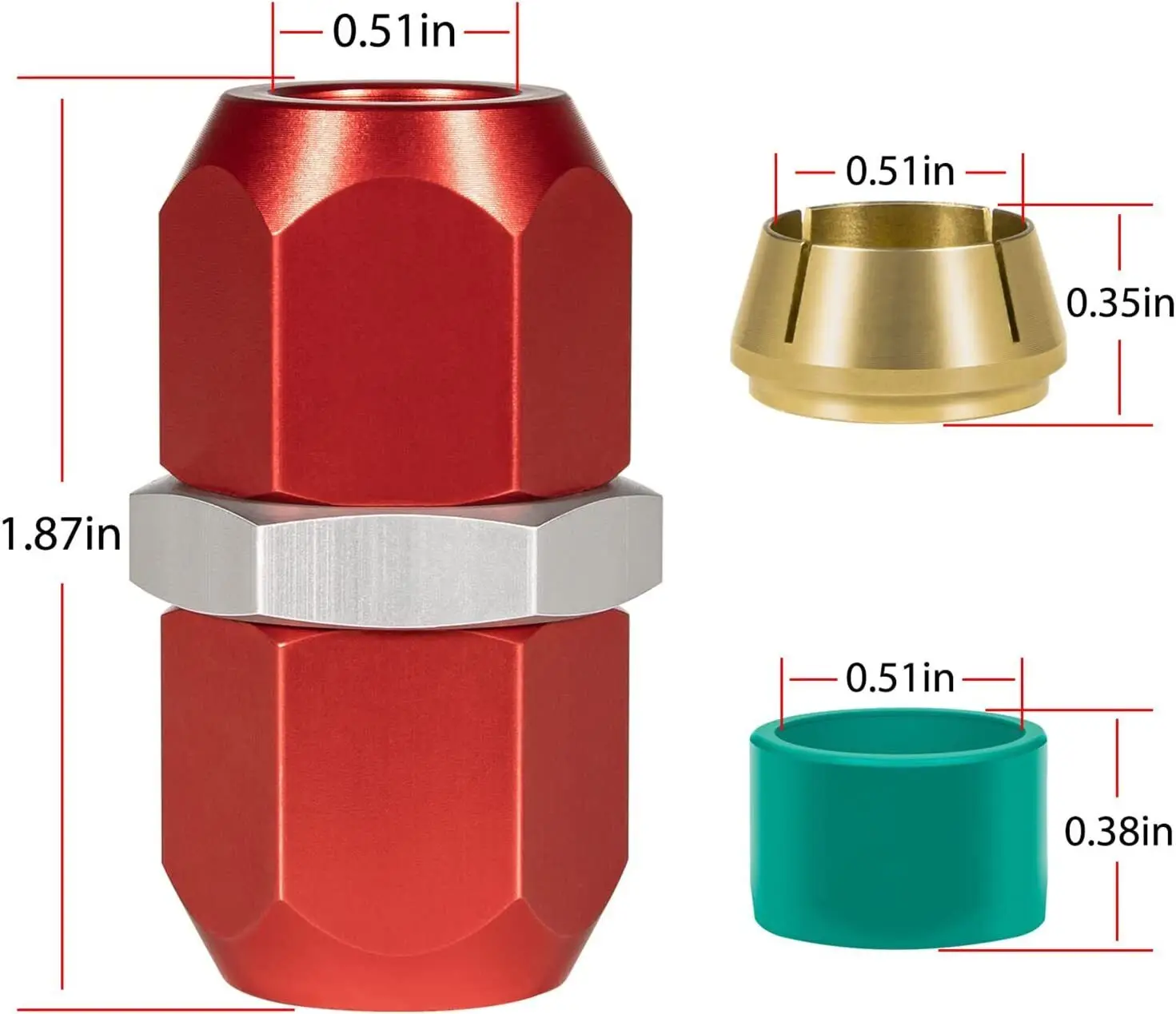 Chuang Qian 800-642 Линейный соединительный разъем для сращивания муфты 1/2 дюйма