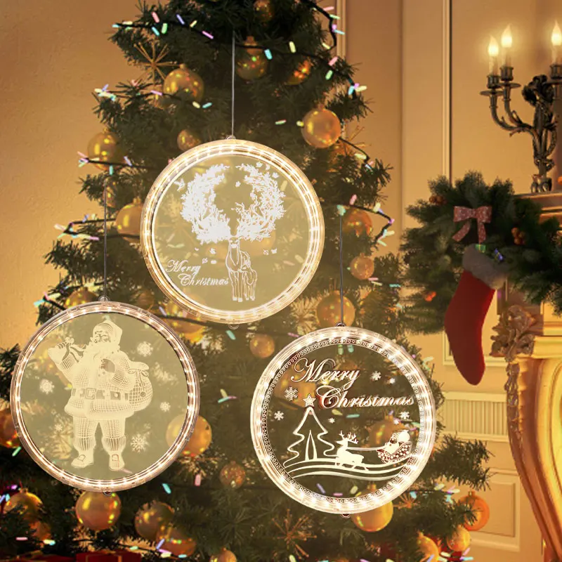 

Рождественские 3D подвесные светильники | Светодиодный ные декоративные новинки подвесные светильники | Окна настенная дверь спальня уличн...