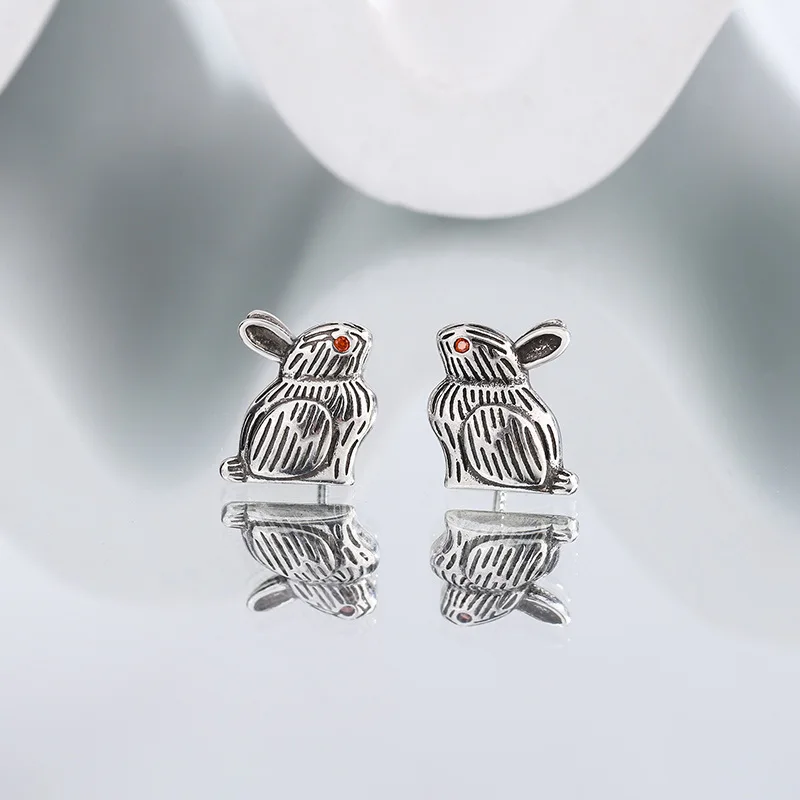 

Женские винтажные серьги-кролики, из серебра 925 пробы