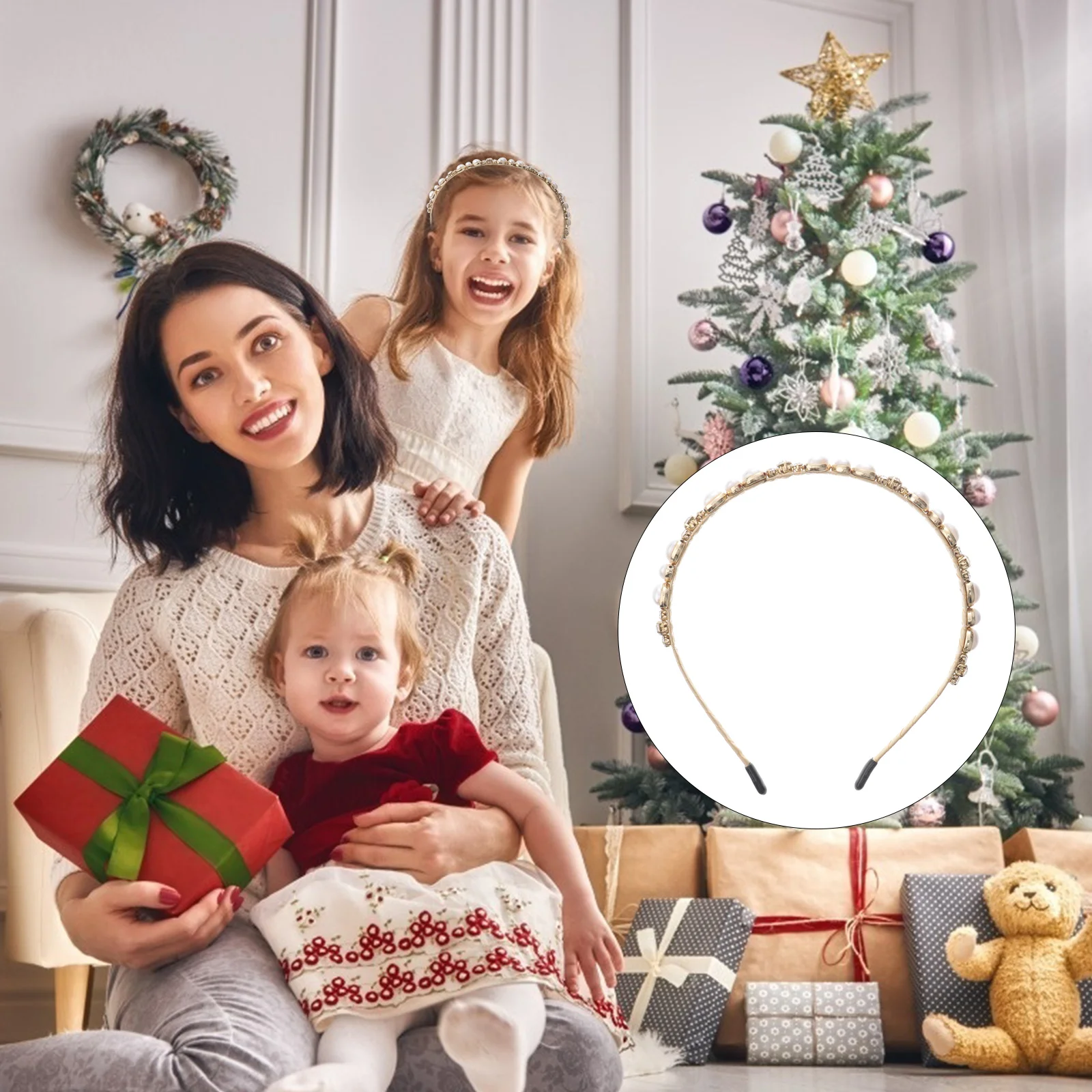 

Rhinestone Hair Headband Hoop Bride Crystal Headbands Christmasheaddress Alloy Jewelry Fashion Snowflake Headwear Wedding