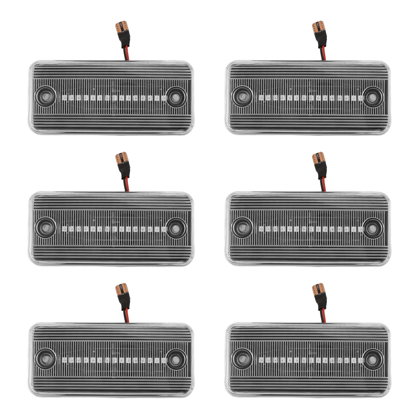 6 прозрачных светодиодных боковых габаритных фонарей для Fiat Ducato III Iveco Daily IV DAF LF XF CF