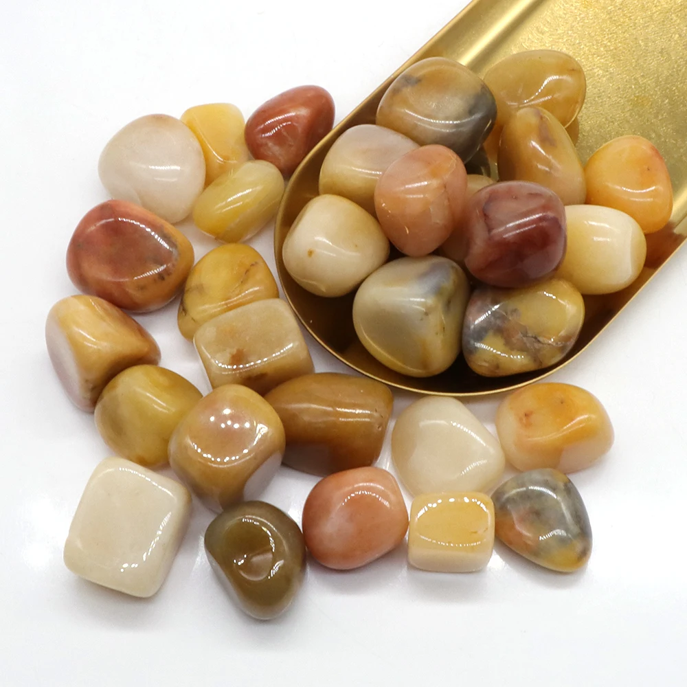 

Natural Bulk Crystal Stones Yellow Jade Reiki Healing Polished Energy Chakra Beads Gravel Specimen Aquarium Collection
