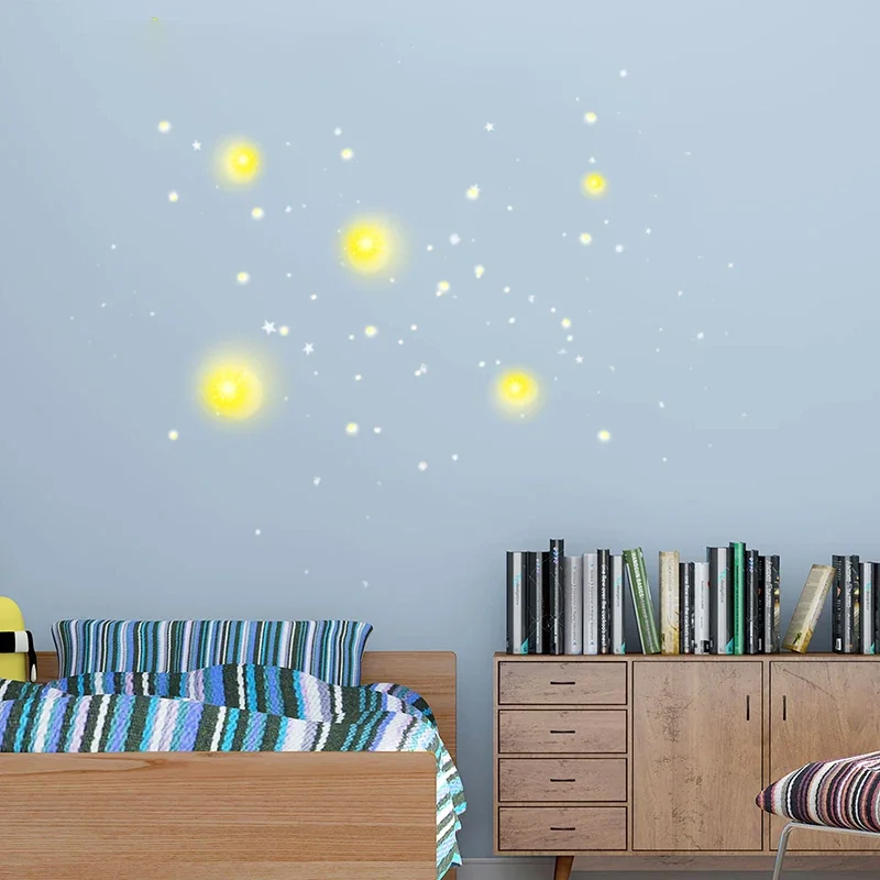 Лунная звезда бабочка наклейки на стену детская комната потолок крышу фреска