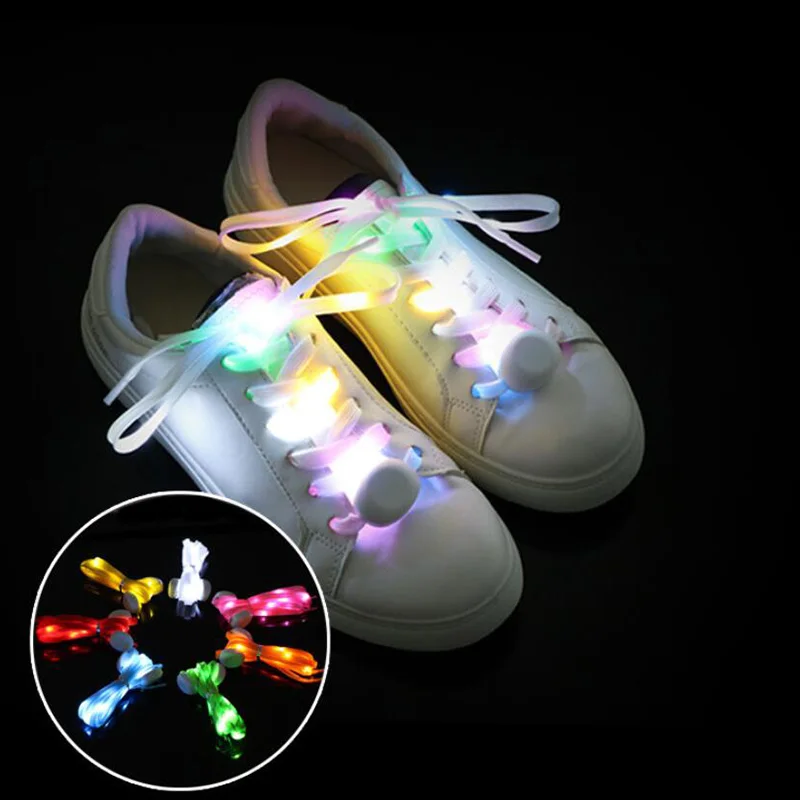 Glow Shoe Strings Luminous Shoelaces Sneakers Flat Shoelaces Party Decor Flash Light Shoelaces No Tie Lazy Shoe Laces