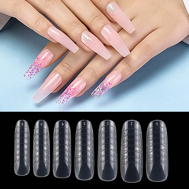 

60 шт., двойные формы для наращивания ногтей