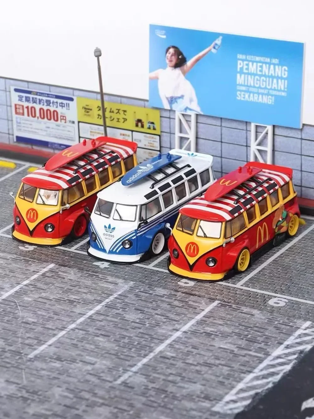 Flame 1:64 Volkswagen T1 Van Kombi широкий корпус настоящая масштабная миниатюра литая под