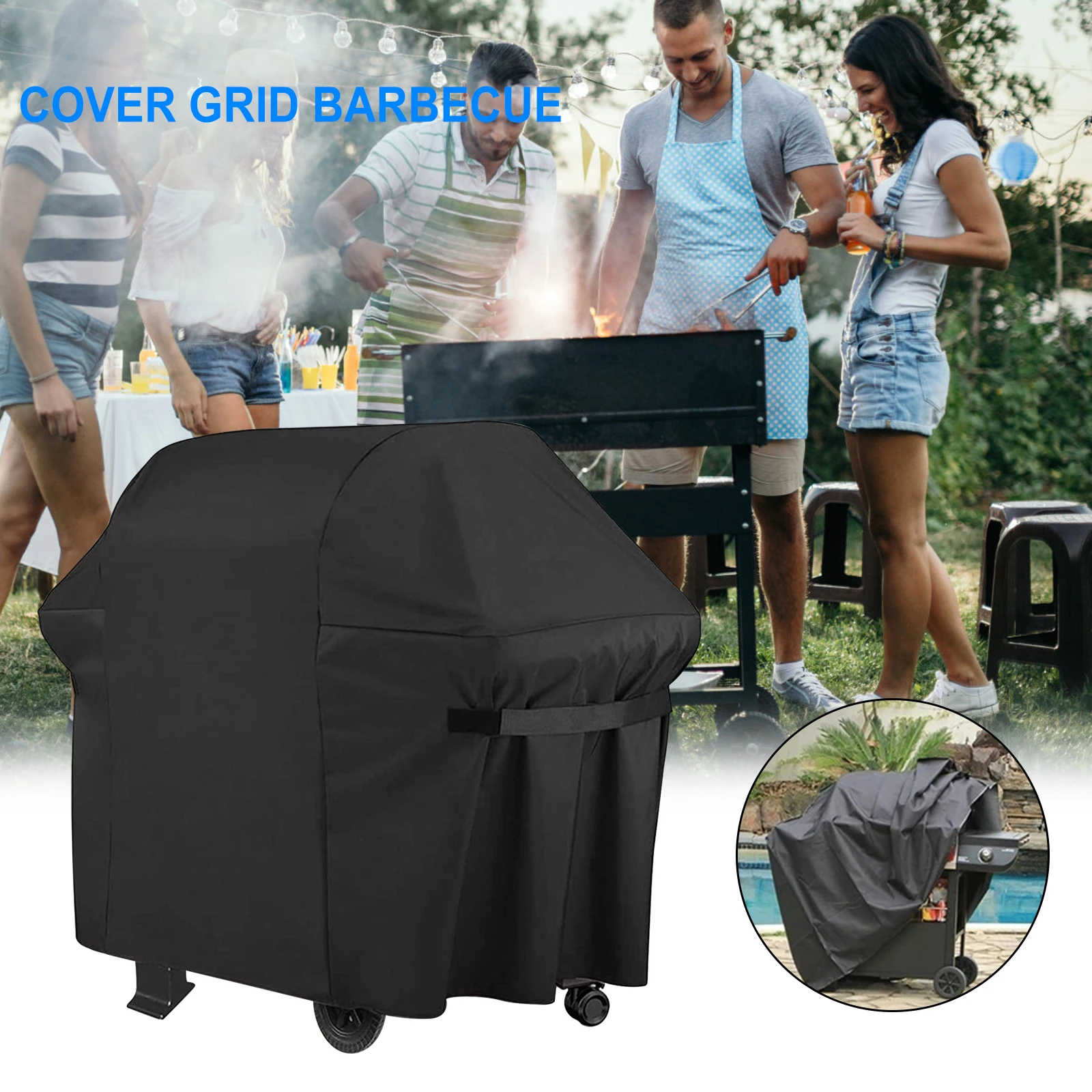 

Outdoor Waterproof Grill Cover Dustproof Rain Gas Charcoal Electric Grill Storage Protective Durable Oxford Cloth BBQ Oven Hood