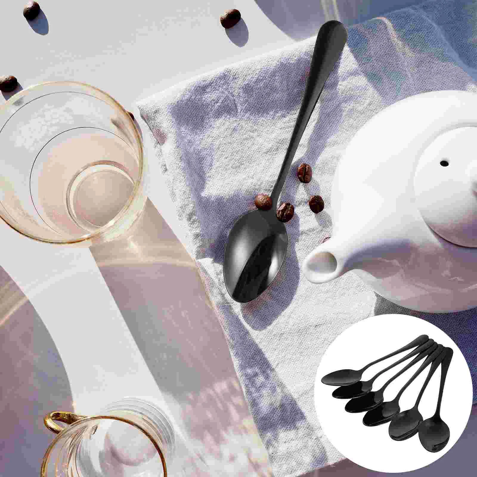 

6pcs Convenient Simple Coffee Spoon Spoons for Friends Family Co-worker