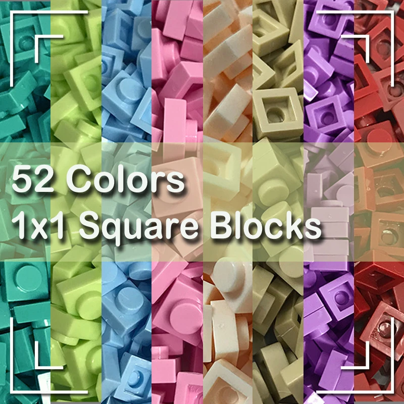 500 г пластина 1x1 строительный блок MOC детали 2700 шт. DIY пиксельное искусство QR-код кирпичная мозаика детские игрушки 52 цвета Совместимость