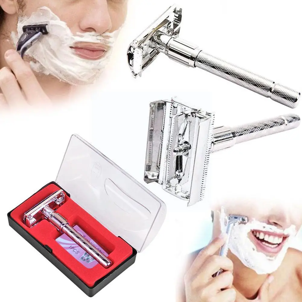 

Men Safety Double Edge Blade Shaving Hair Razor Shaver Blades I7I5 sale Razor Old-Style HL877 Shaver Hot P6E9