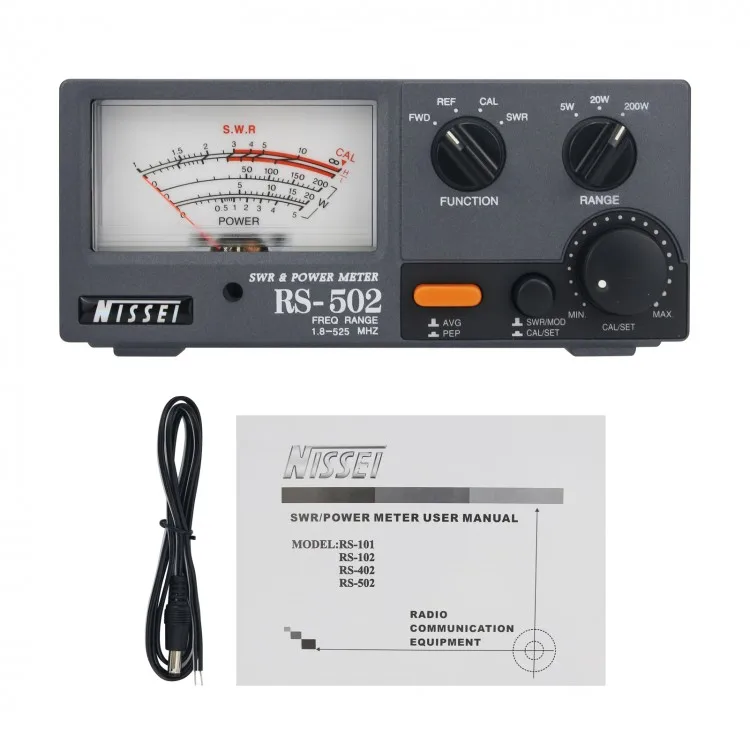 

NISSEI RS-502 1.8-525MHz HF VHF UHF SWR Power Meter For Radio Communication